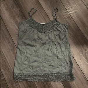 Green lace Maurice’s cami top